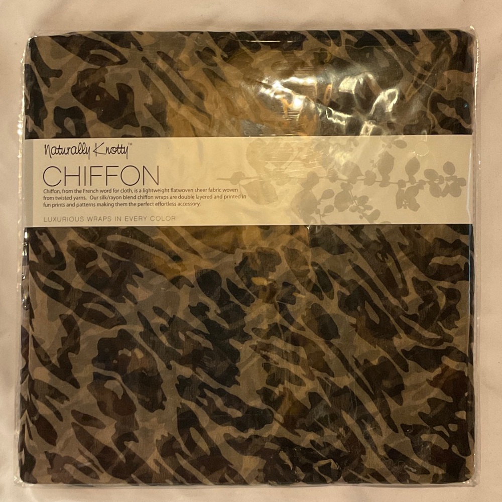 Chiffon Scarf - Brown and Black